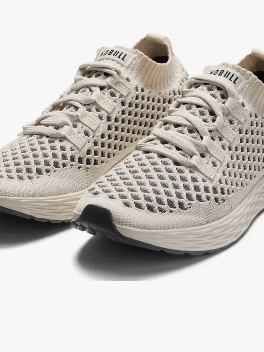 NOBULL All Day Knit Trainers color: ECRU SIZE 7 Mens & Women’s 8 NEW